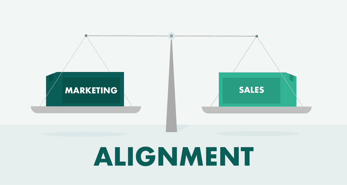 Marketing Scoring: Image representing alignment of Sales and Marketing Teams.